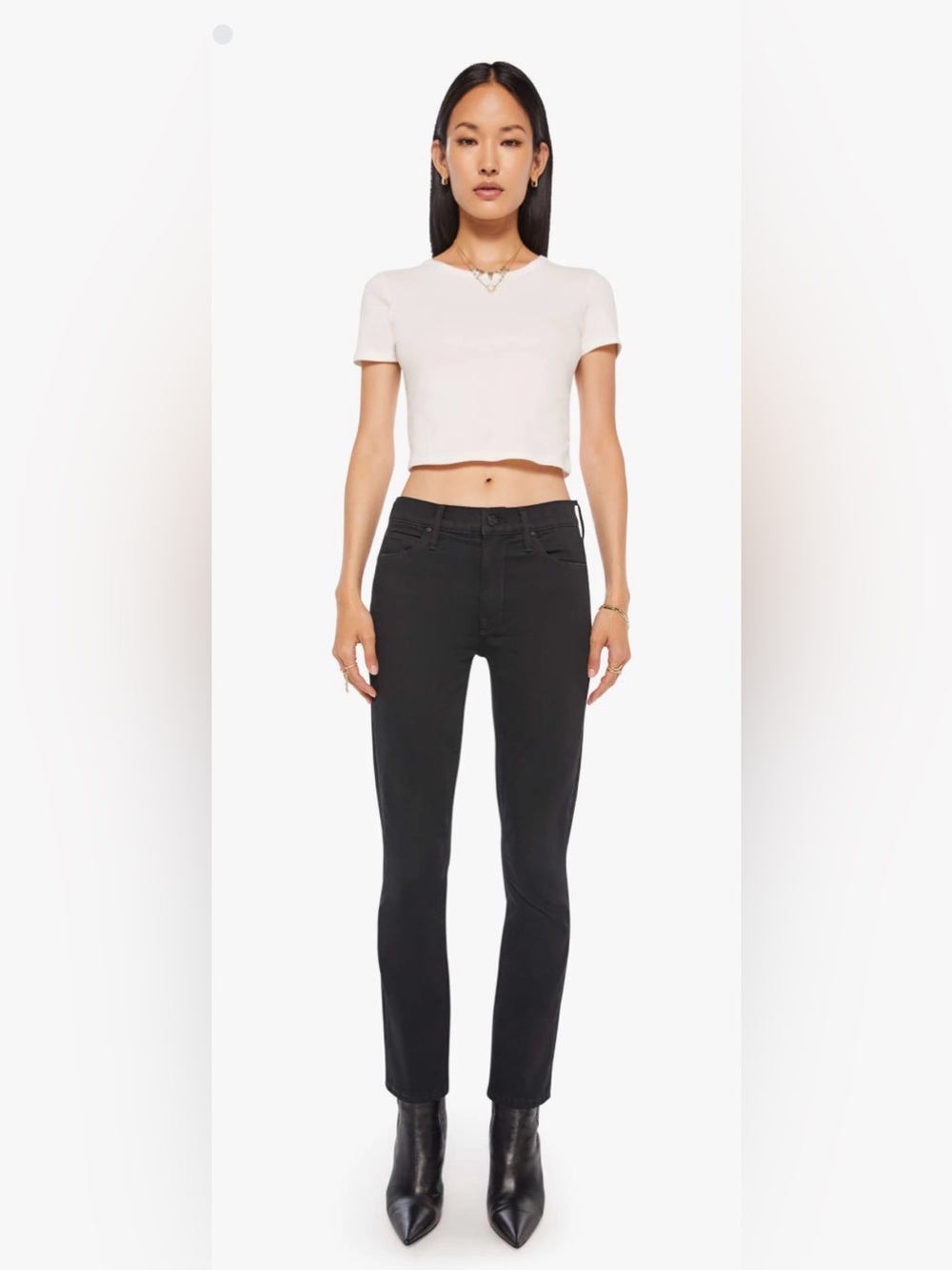 Mother Denim Jeans The Mid Rise Dazzler Ankle Not Guilty Wash